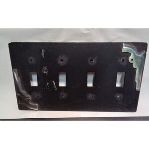 Metal western style 4 switch switchplate.